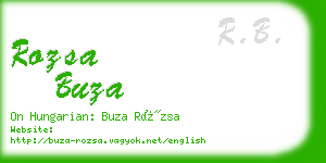 rozsa buza business card